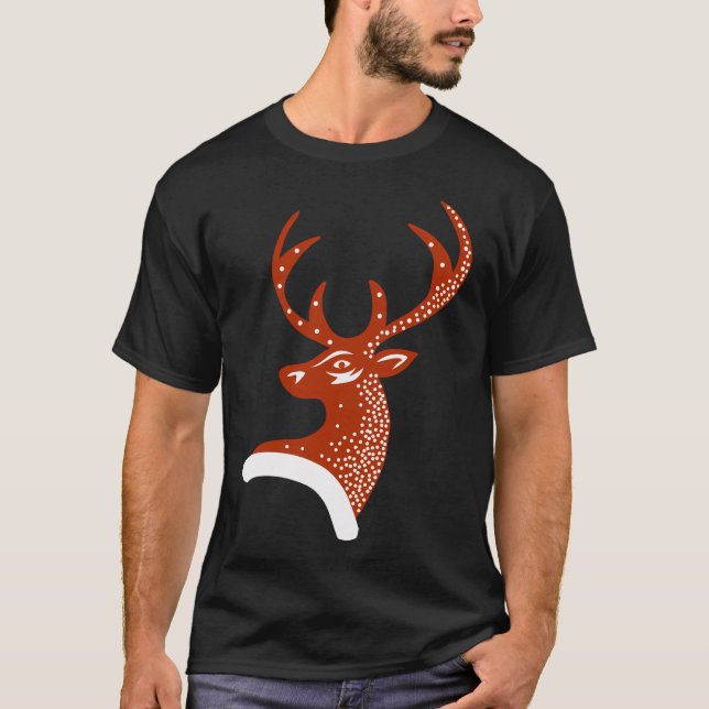 Camiseta Reindeer de Natal (Frente)