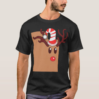 Camiseta Reindeer de Natal Antlers Utah Reindeer Head Antl