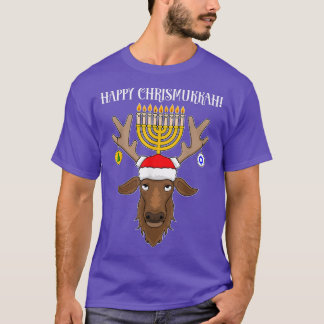 Camiseta Reindeer de Natal Judeu Feliz Chrismukkah T-Shir