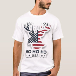 Camiseta Reindeer de Natal Patriótico Design