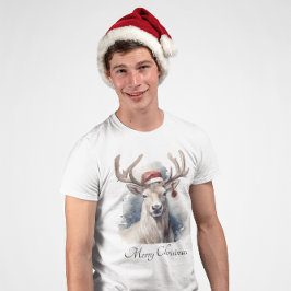 Camiseta Reindeer de Natal, personalizável