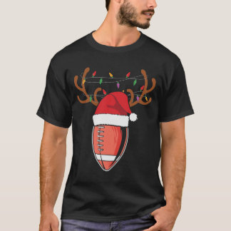 Camiseta Reindeer de Santa Hat, Futebol de Natal