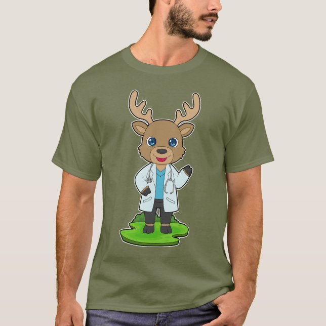 Camiseta Reindeer Doutor Stethoscope (Frente)