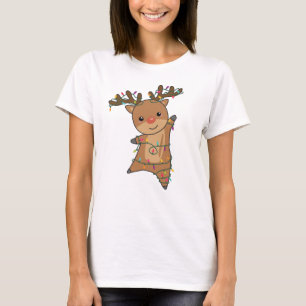 Camiseta Reindeer Feliz Natal Animais De Inverno Deer