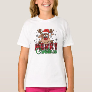 Camiseta Reindeer Festivo, Feliz Natal