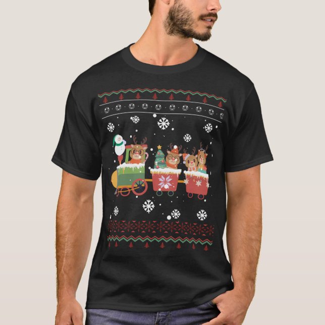 Camiseta Reindeer Funny Christmas Ugly (Frente)