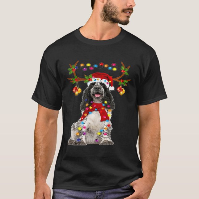 Camiseta Reindeer Garganta De Espanhol Preto E Branco (Frente)