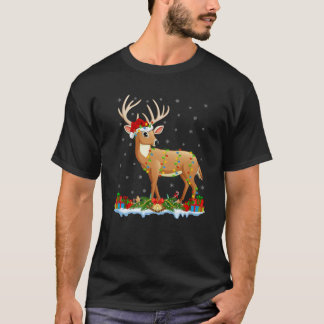 Camiseta Reindeer Lover Family Matando Santa Hat Reindeer