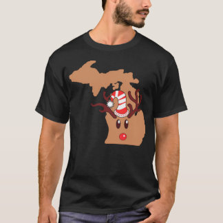 Camiseta Reindeer Michigan Papais noeis Reindeer Antlers