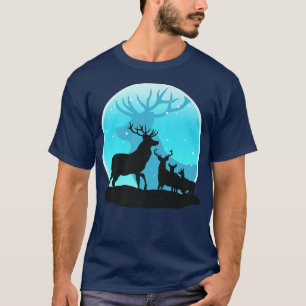 Camiseta Reindeer, Neve De Inverno, Natal, Homens Mulheres 
