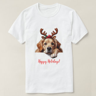 Camiseta Reindeer Ouro de Natal