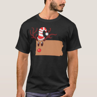 Camiseta Reindeer Pennsylvania Papais noeis Reindeer Antler