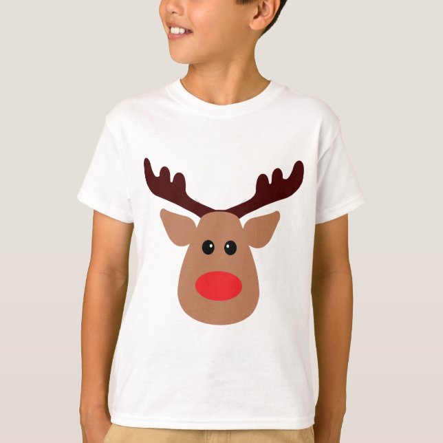 Camiseta Reindeer Red Nosed de Natal (Frente)