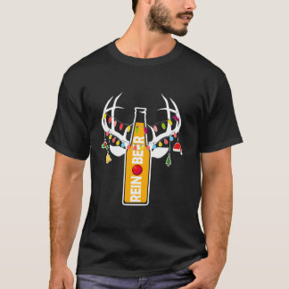 Camiseta Reindeer Reincerveja Beer Christmas Luz Engraçada