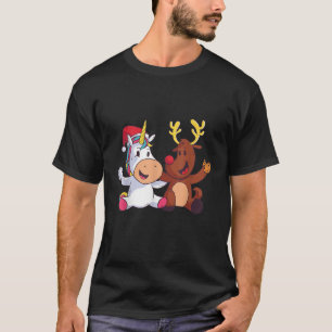 Camiseta Reindeer Rudolph Christmas Ren Red Nosed Unicorn G