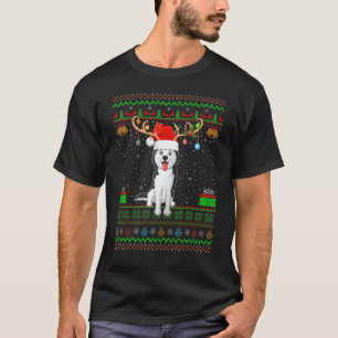 Camiseta Reindeer Santa Hat Correspondendo Ugly Siberian Hu