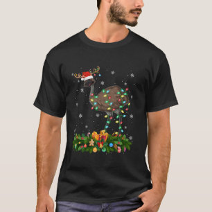 Camiseta Reindeer Santa Hat Emu Bird Christma