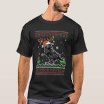 Camiseta Reindeer Santa Hat Matching Ugly Crow Bird Christm<br><div class="desc">Reindeer Santa Hat...  a combinar com o Natal do Pássaro.</div>