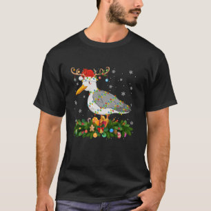 Camiseta Reindeer Santa Hat Seagull Bird Chri
