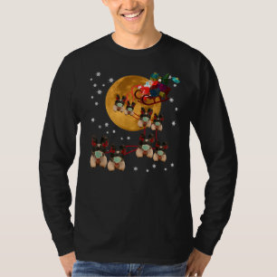 Camiseta Reindeer Shih Tzu Dog Sleigh Natal