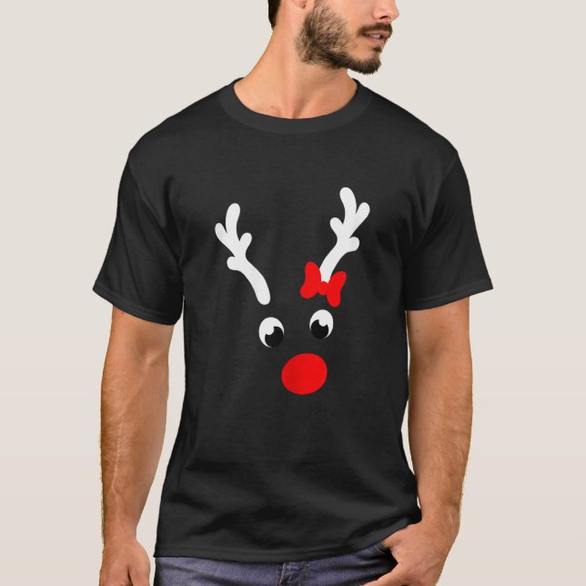 Camiseta Reindeer Xmas Matching Family Group Christmas Part (Frente)