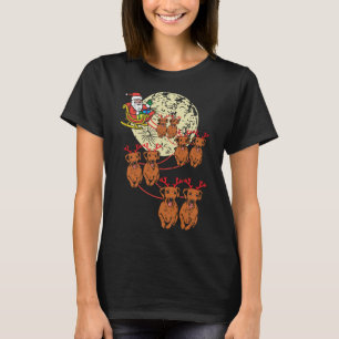 Camiseta Reindet Dachshund Papais noeis de Natal Pet Weiner