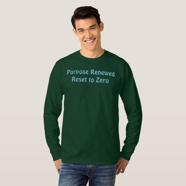 Camiseta Reiniciada, Redefinir para Zero (Frente Completa)