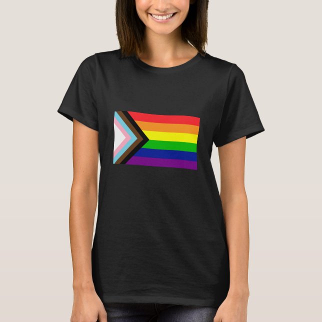 Camiseta Reinicialização do sinalizador de orgulho - trans  (Frente)
