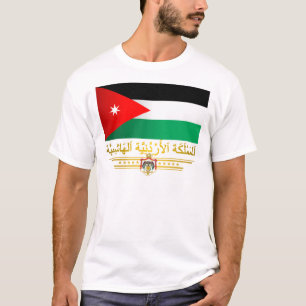 Camiseta Reino da bandeira de Jordão (árabe)