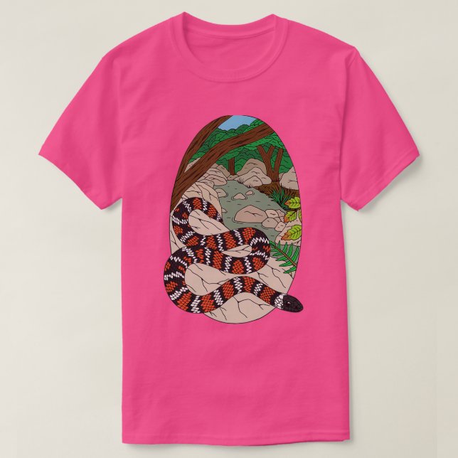 Camiseta Reino das Costas-Montanhas Lampropeltis zonata mul (Frente do Design)