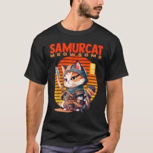 Camiseta Reino de Gatinhos Samurai, Onde Cute Encontra Fero