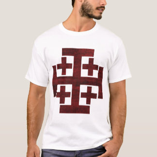 Camiseta Reino de Jerusalém - Vermelho e Negro
