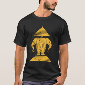 Camiseta Reino do Elefante de Três Cabeças Saudação Erawan