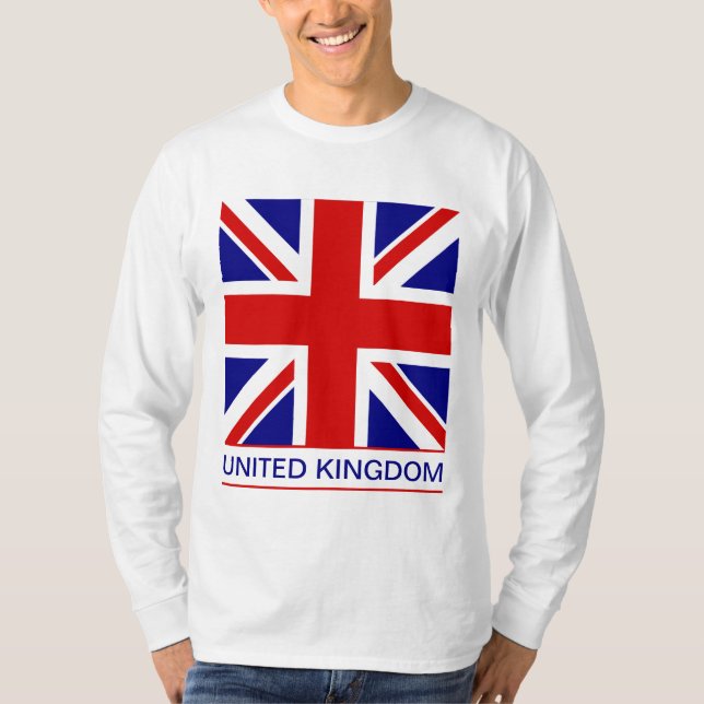 Camiseta Reino Unido - bandeira de Union Jack (Frente)