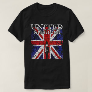 Camiseta Reino Unido Estilo Grunge, bandeira Patriótica do 