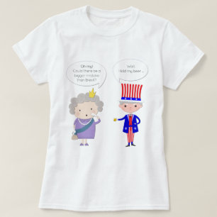 Camiseta Reino Unido: Pior que Brexit? EUA: Segure minha ce
