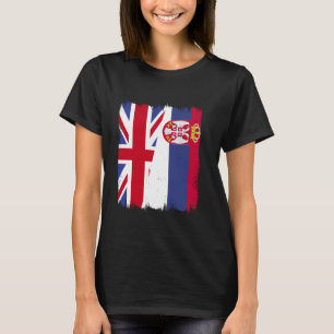 Camiseta Reino Unido Sérvia Half Flag Srbija British Serbia