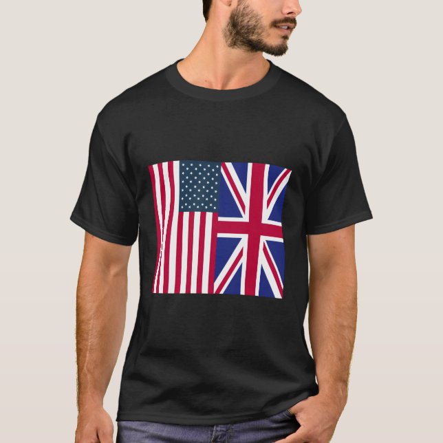 Camiseta Reino Unido: União de Sinalizadores Britânica Jack (Frente)