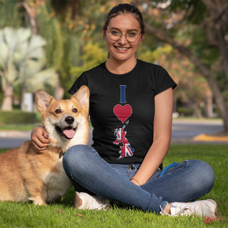 Camiseta Reino Unido Vertical I Love United Kingdom Flag Ma