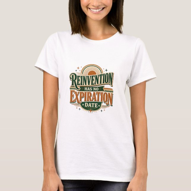 Camiseta Reinvenção Não Tem Data de Validade Cota Retro | W (Frente)