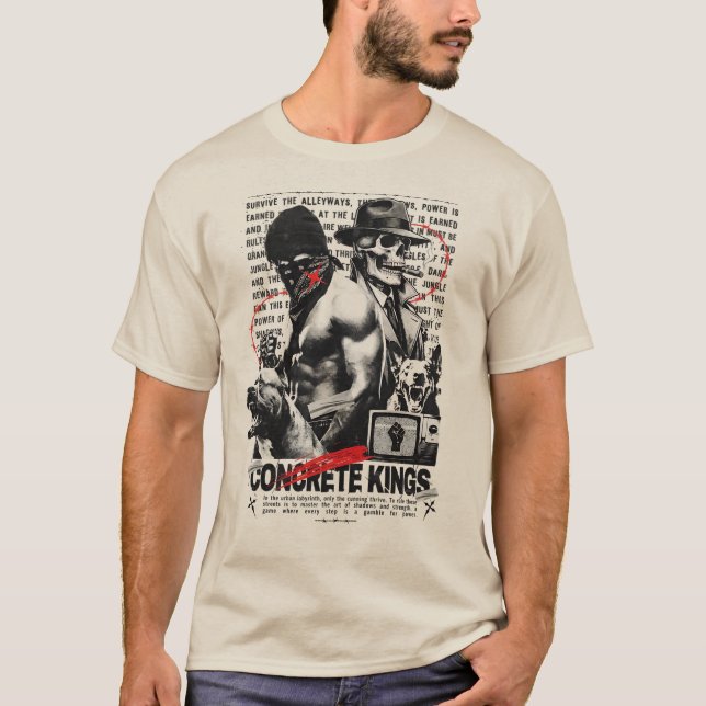Camiseta Reis de Concreto – Poder, Sobrevivência e Autorida (Frente)