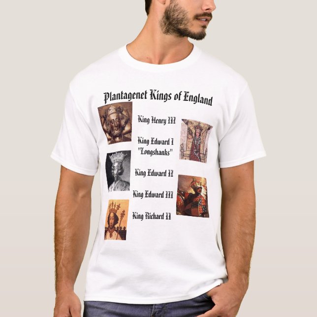 Camiseta Reis de Plantagenet de Inglaterra (Frente)