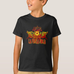 Camiseta Reis gêmeos do futebol dos touros Raging de Roja
