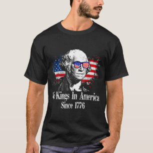 Camiseta Reis na América desde 1776 distressed bandeira dos