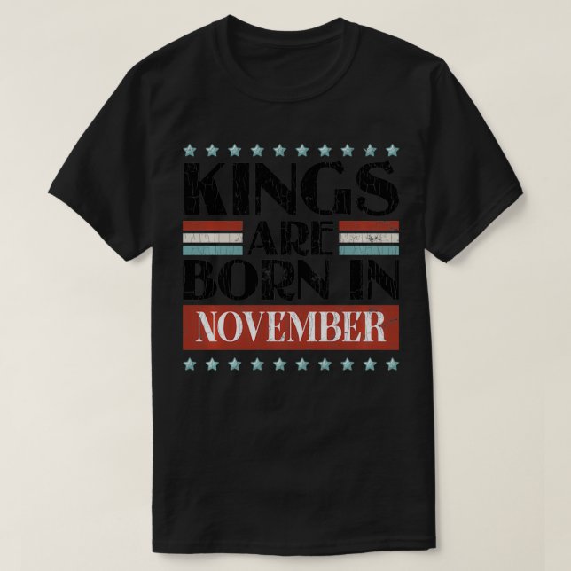 Camiseta Reis São Nasceres Em Novembro Scorpio Diversão Sin (Frente do Design)