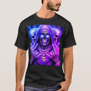 Camiseta Reis Urbanos Crânio com Coroa Dourada Gráfica