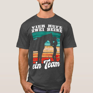 Camiseta Reiterin Reiten Vier Hufe Zwei Beine Ein Team Pfer