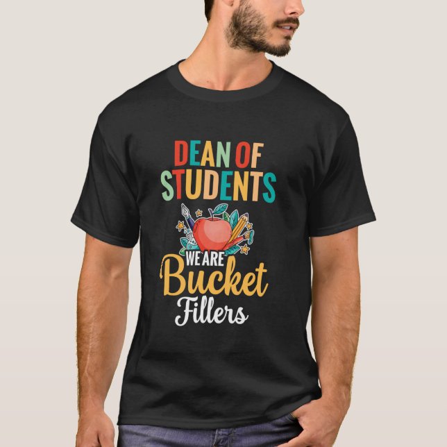 Camiseta Reitor de Alunos Somos Preenchedores de Baldes Uni (Frente)