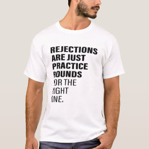 Camiseta Rejeição Encorajar Texto do Word sendo Rejeitado