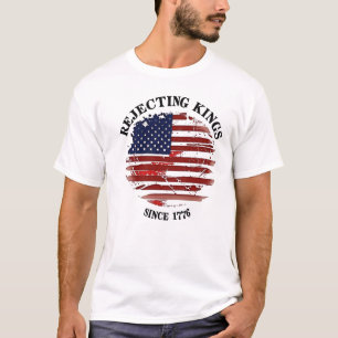 Camiseta Rejeitando o Design da Bandeira Americana Desde 17